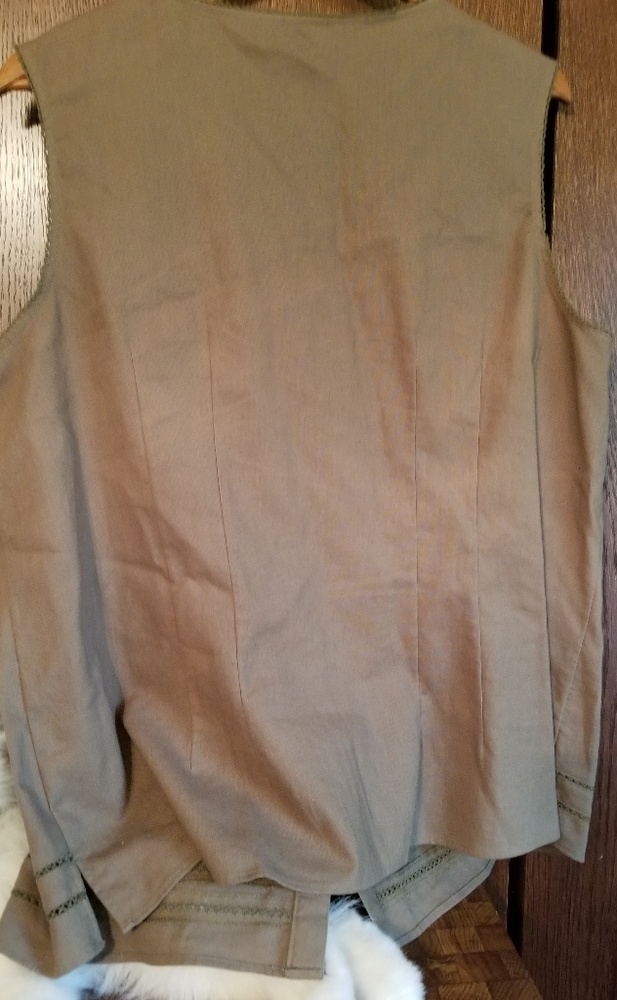 Basic Editions Button Down Embroidered Linen Top - image 2